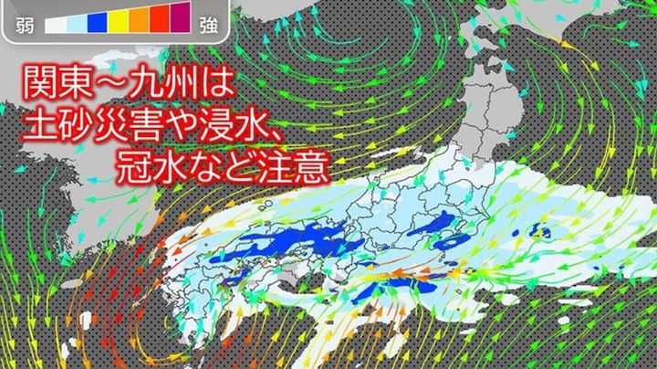 関東-九州激しい雨 夜にピークも